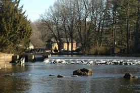 The area for fly fishing for sea run brown trout on the Saugatuck River in Westport Connecticut